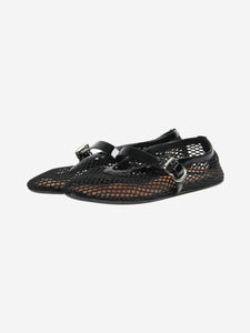 Alaia Black fishnet ballet flats - size EU 38