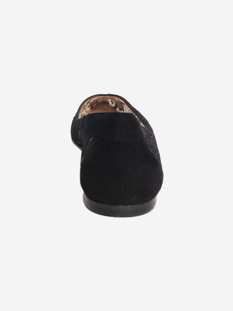 Black lace ballet flats - size EU 37 Flat Shoes Gianvito Rossi 