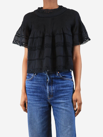 Black lace cotton blouse - size UK 6 Tops Isabel Marant Etoile 