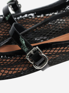 Alaia Black fishnet ballet flats - size EU 38
