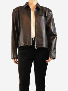 Black leather jacket - size UK 8 Coats & Jackets Magda Butrym 