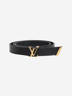 Black Initiales 20MM leather belt Belts Louis Vuitton 