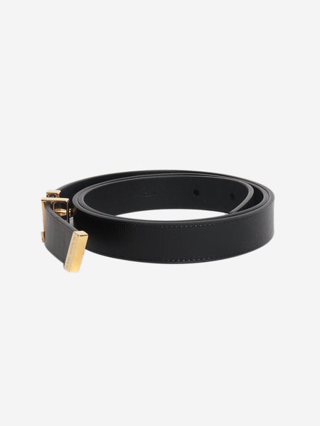 Black Initiales 20MM leather belt alternate image