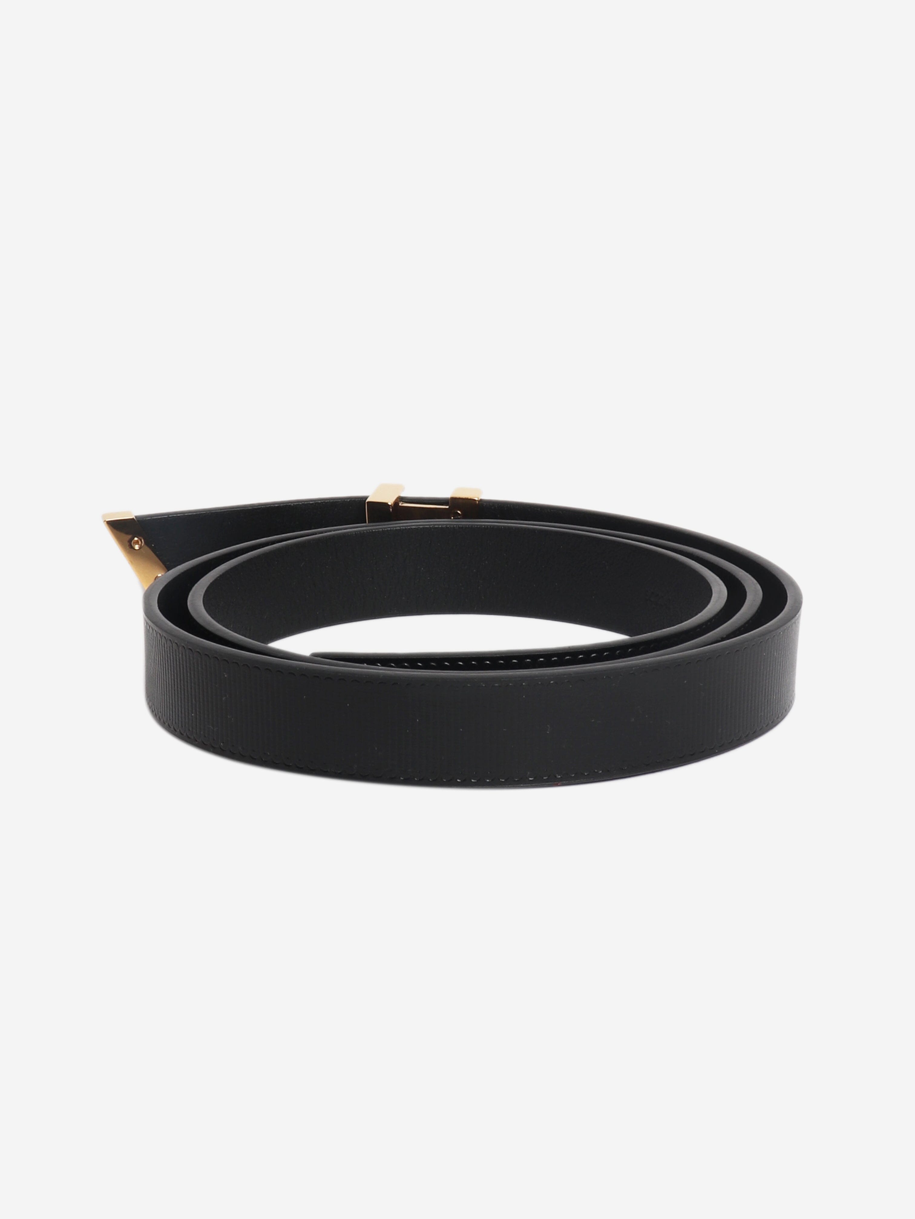 Black Initiales 20MM leather belt Belts Louis Vuitton 