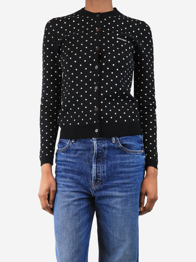 Black and white polka dot cardigan - size UK 6 Knitwear Miu Miu 