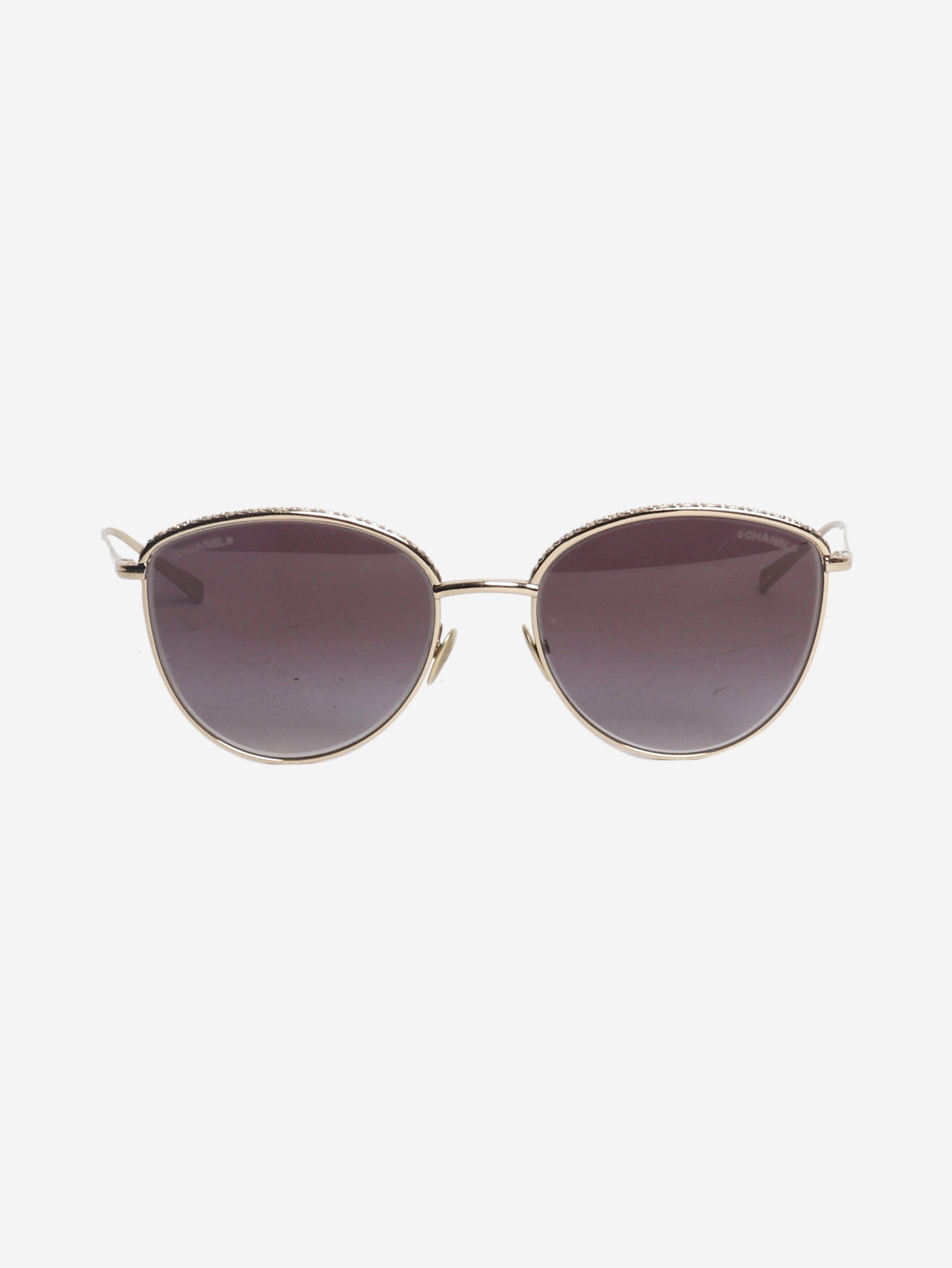Gold round-frame sunglasses Sunglasses Chanel 