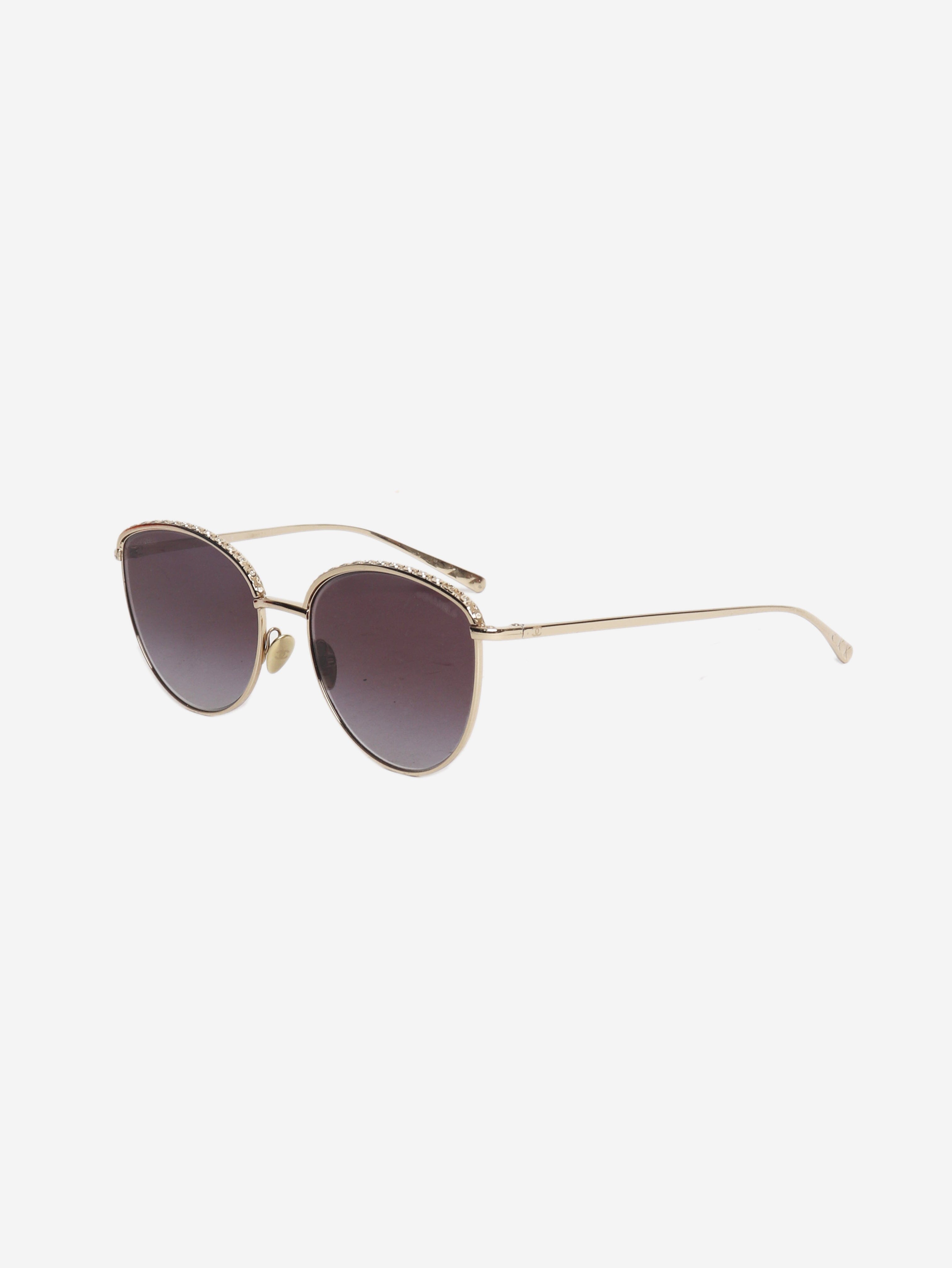 Gold round-frame sunglasses Sunglasses Chanel 