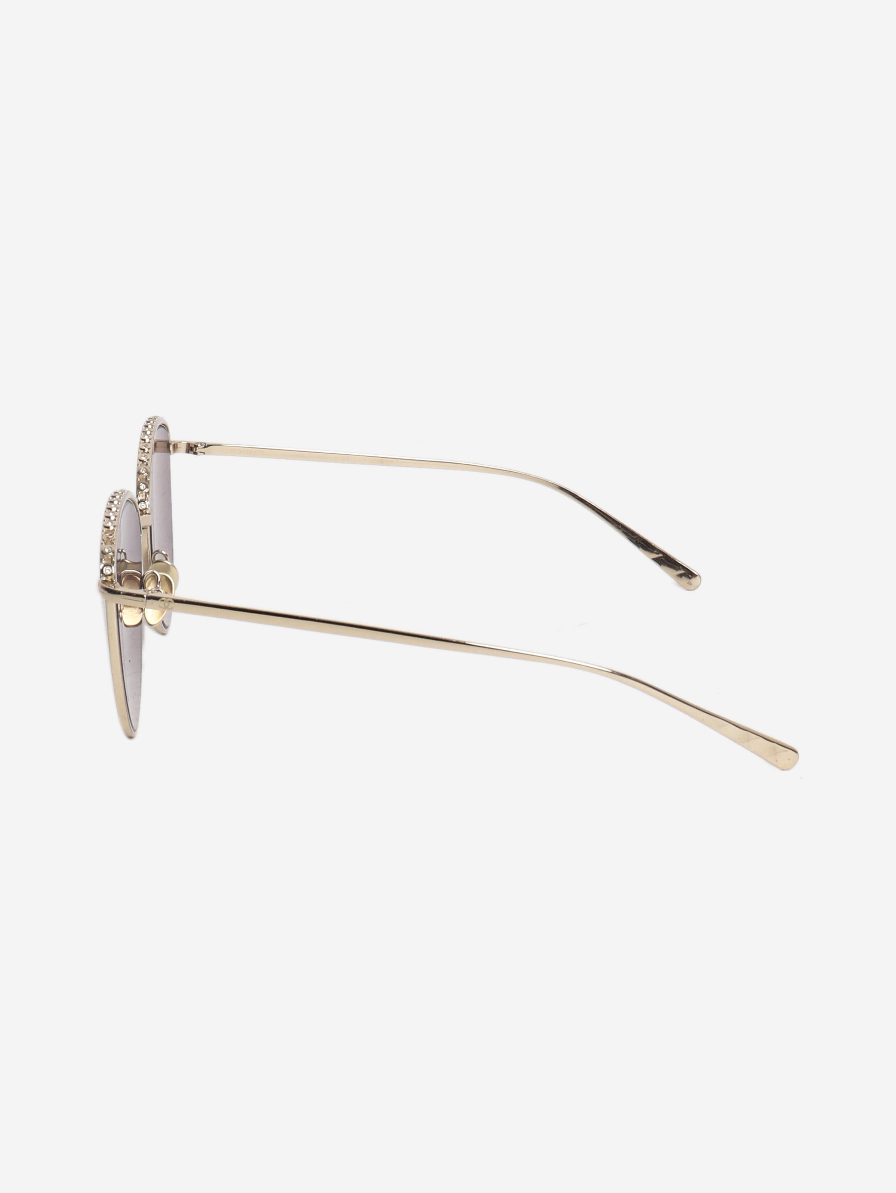 Gold round-frame sunglasses Sunglasses Chanel 