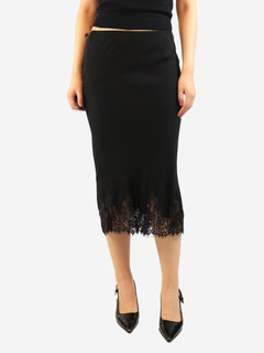 Black Carolina lace-trim skirt - size S Skirts Reformation 