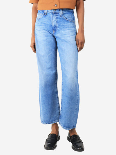 Blue high-rise barrel-leg jeans - size UK 6 Trousers AG Jeans 