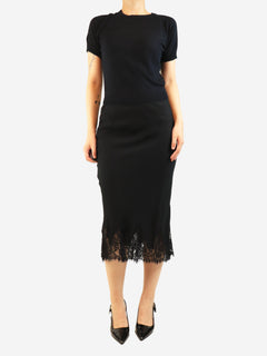 Black Carolina lace-trim skirt - size S Skirts Reformation 