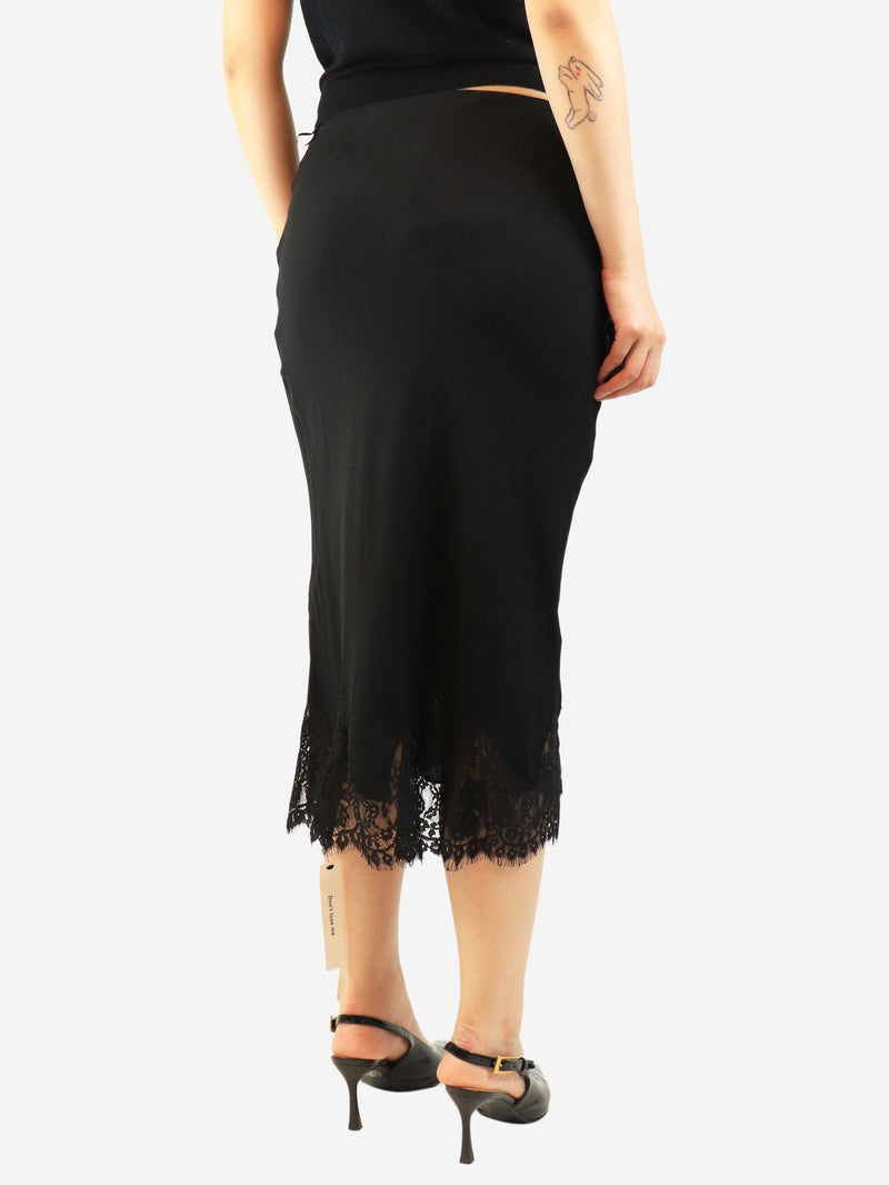 Black Carolina lace-trim skirt - size S Skirts Reformation 