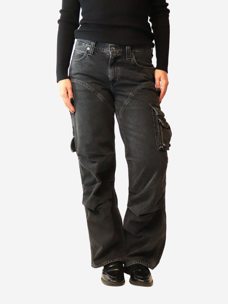 Washed black Risha utility jeans - size UK 10 product image