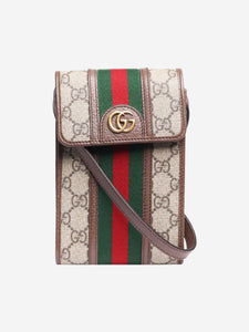 Gucci Brown GG Monogram pouch bag