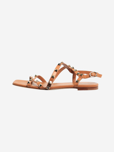 Brown Rockstud sandals - size EU 37 Flat Sandals Valentino 