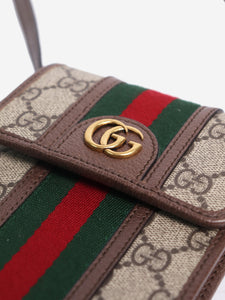 Gucci Brown GG Monogram pouch bag