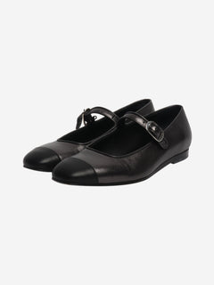 Black metallic flat shoes - size EU 39 (UK 6) Flat Shoes Le Monde Beryl 