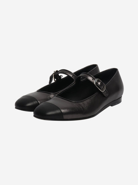 Black metallic flat shoes - size EU 39 (UK 6) alternate image