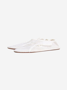 Alaia White Azzedine woven slippers - size EU 38.5