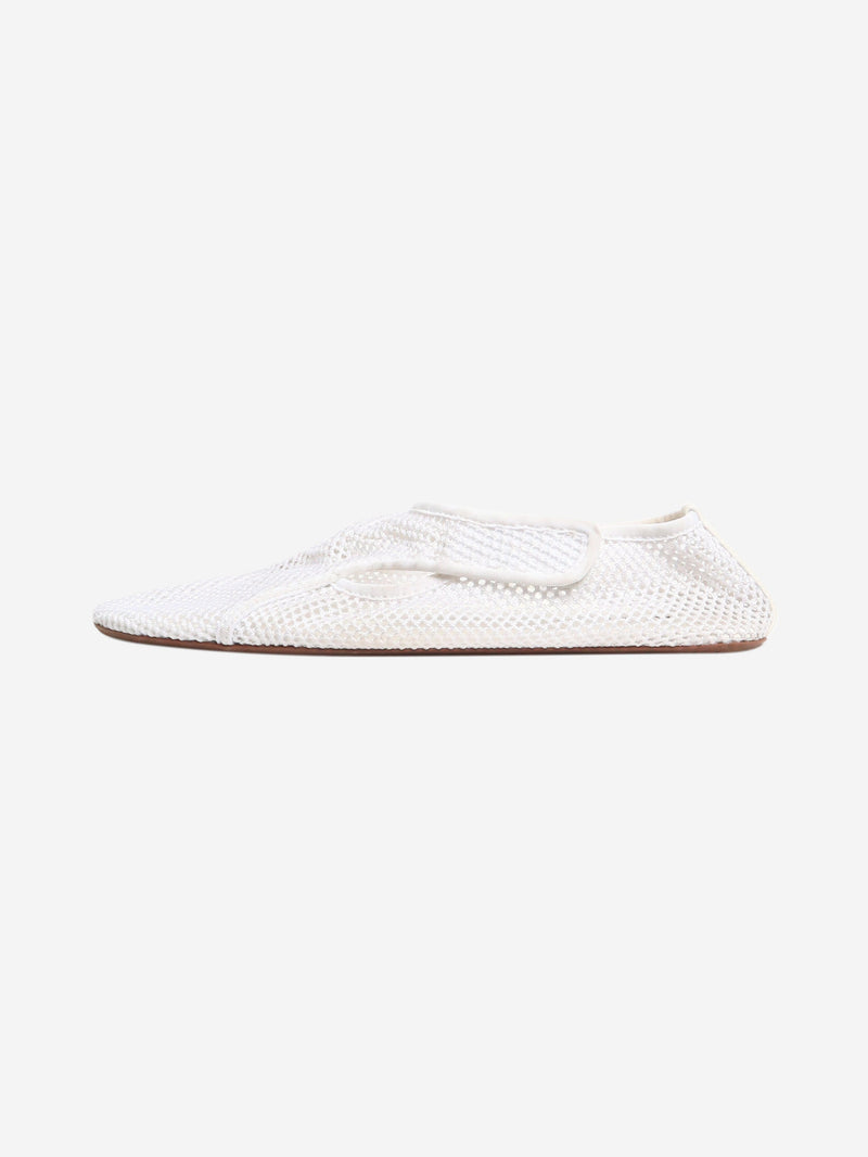 White Azzedine woven slippers - size EU 38.5 Flat Shoes Alaia 