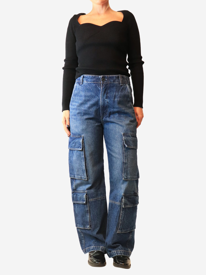Blue Delena cargo jeans - size UK 12