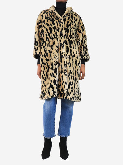 Brown leopard faux fur coat - size UK 6 Coats & Jackets Balenciaga 