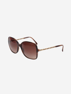 Brown tortoise shell oversized sunglasses Sunglasses Chanel 