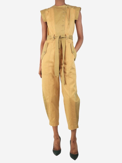 Camel brown sleeveless button down jumpsuit - size UK 4 Jumpsuits Ulla Johnson 
