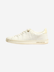 Louis Vuitton White croc-embossed trainers - size EU 36