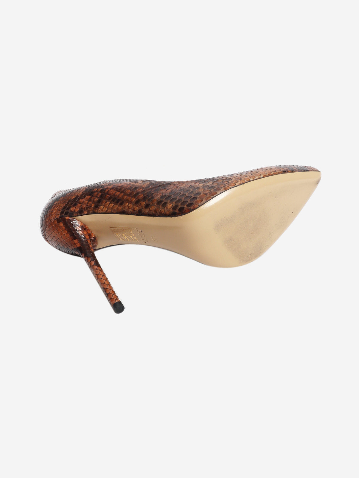 Reptile brown pointed heels - size EU 39 (UK 6) Heels Gucci 