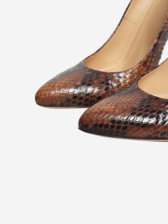 Reptile brown pointed heels - size EU 39 (UK 6) Heels Gucci 