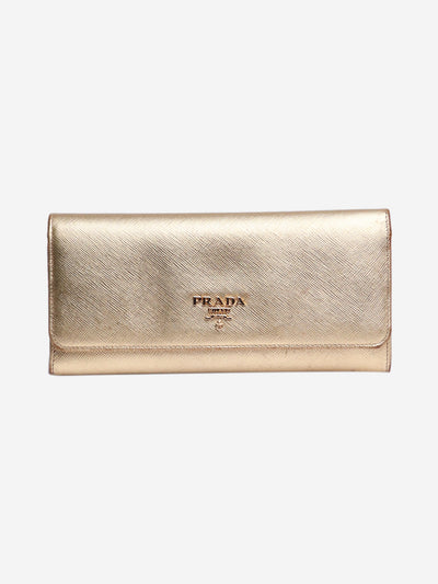 Gold Saffiano leather purse Wallets, Purses & Small Leather Goods Prada 