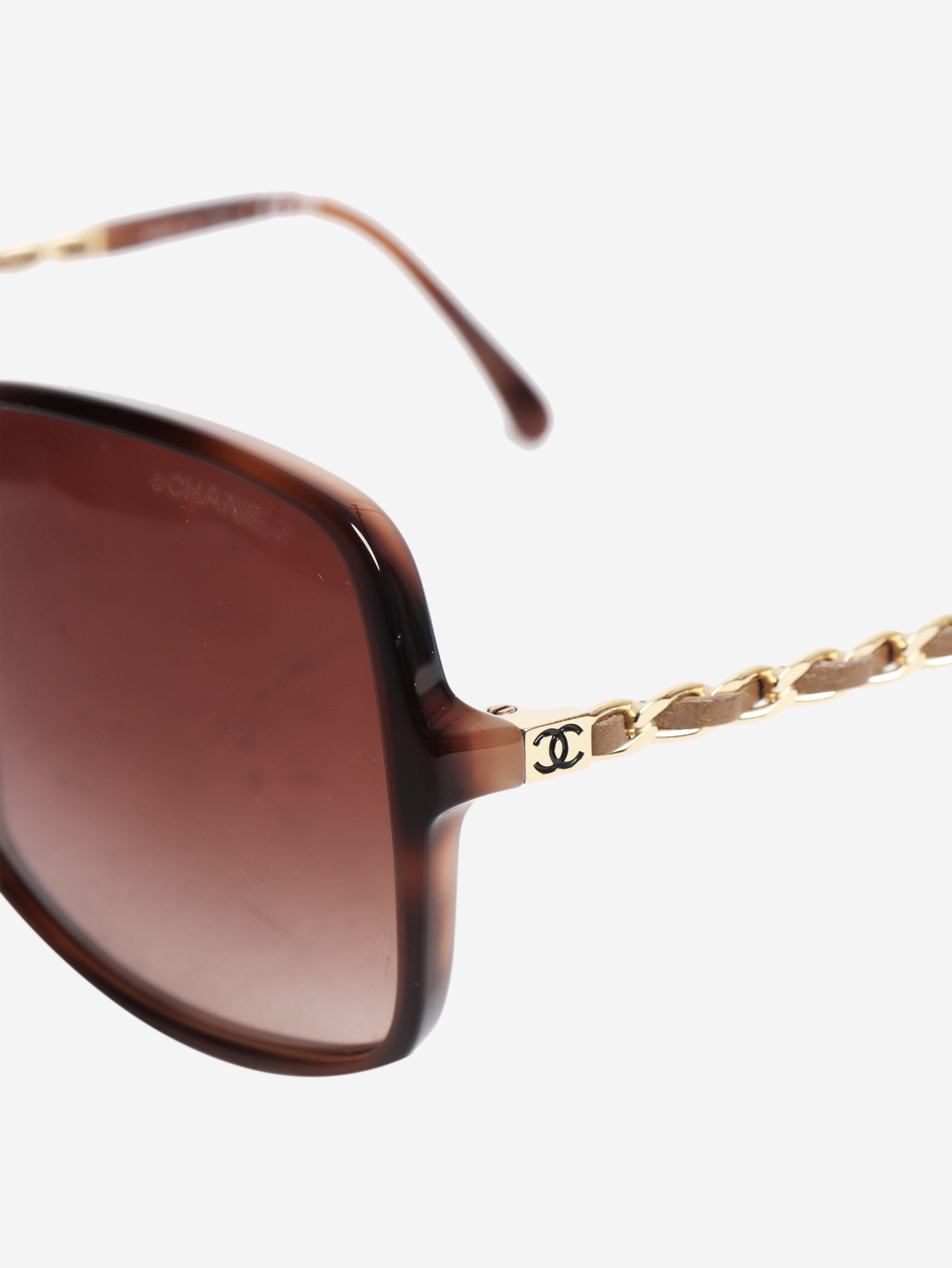 Brown tortoise shell oversized sunglasses Sunglasses Chanel 
