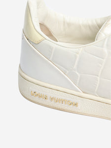 Louis Vuitton White croc-embossed trainers - size EU 36