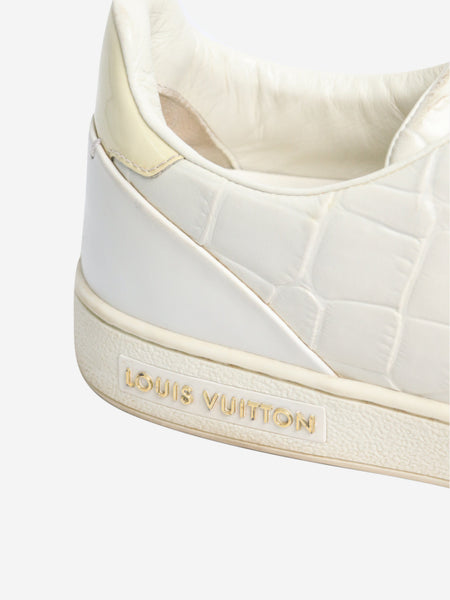 White croc-embossed trainers - size EU 36 alternate image