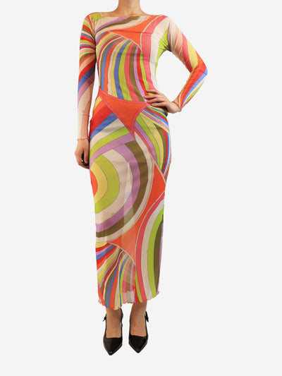 Multicolour mesh printed dress - size S Dresses Pucci 
