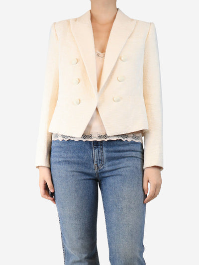 Cream tweed jacket - size UK 8 Coats & Jackets L'Agence 