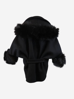 Black wool coat - size UK 6 Coats & Jackets Saint Laurent 