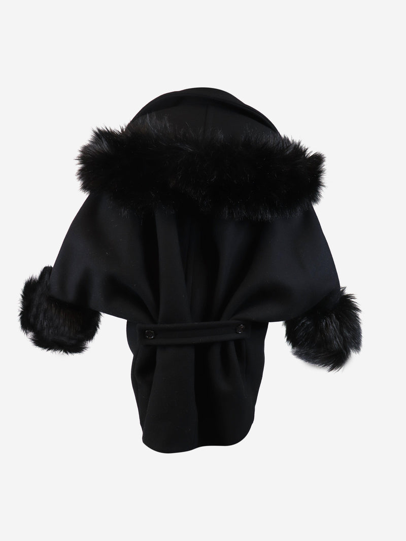 Black wool coat - size UK 6 Coats & Jackets Saint Laurent 