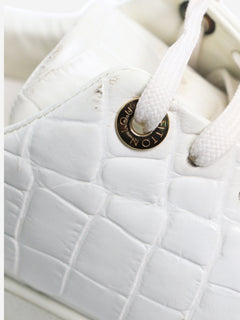 White croc-embossed trainers - size EU 36 Trainers Louis Vuitton 