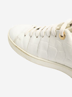 White croc-embossed trainers - size EU 36 Trainers Louis Vuitton 