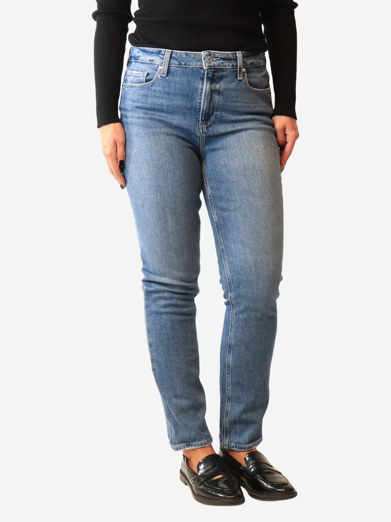 Blue Mid wash slim leg jeans - size UK 12