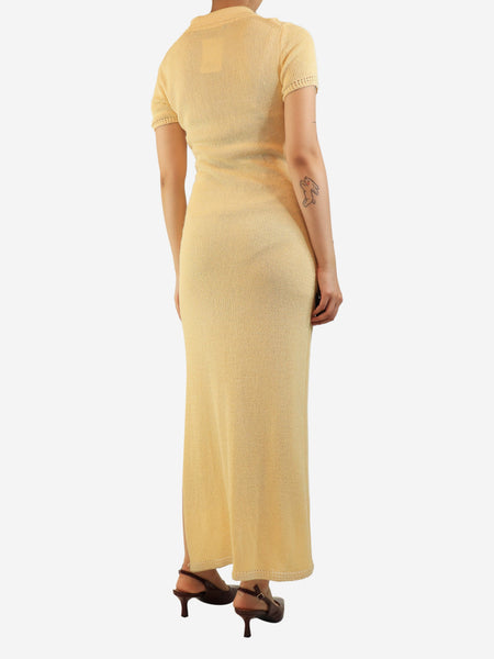 Butter yellow knit dress - size S alternate image