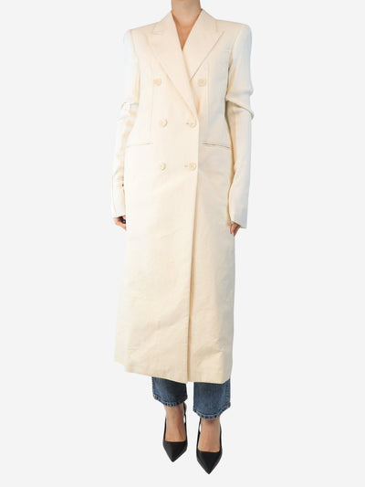 Cream double breasted trench coat - size UK 12 Coats & Jackets Sportmax 