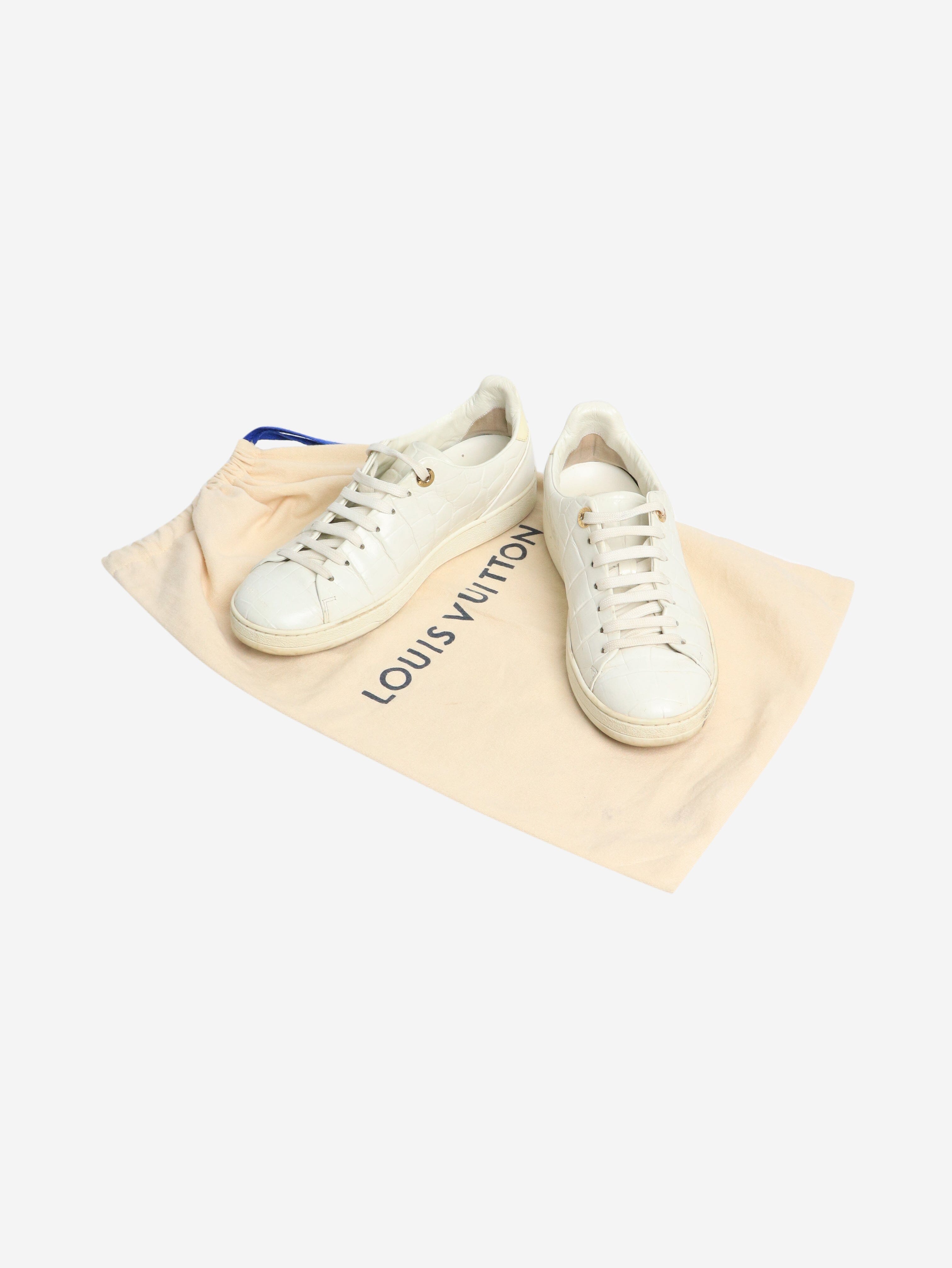 White croc-embossed trainers - size EU 36 Trainers Louis Vuitton 