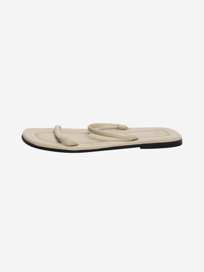 Cream leather sandals - size EU 39 Flat Sandals Toteme 