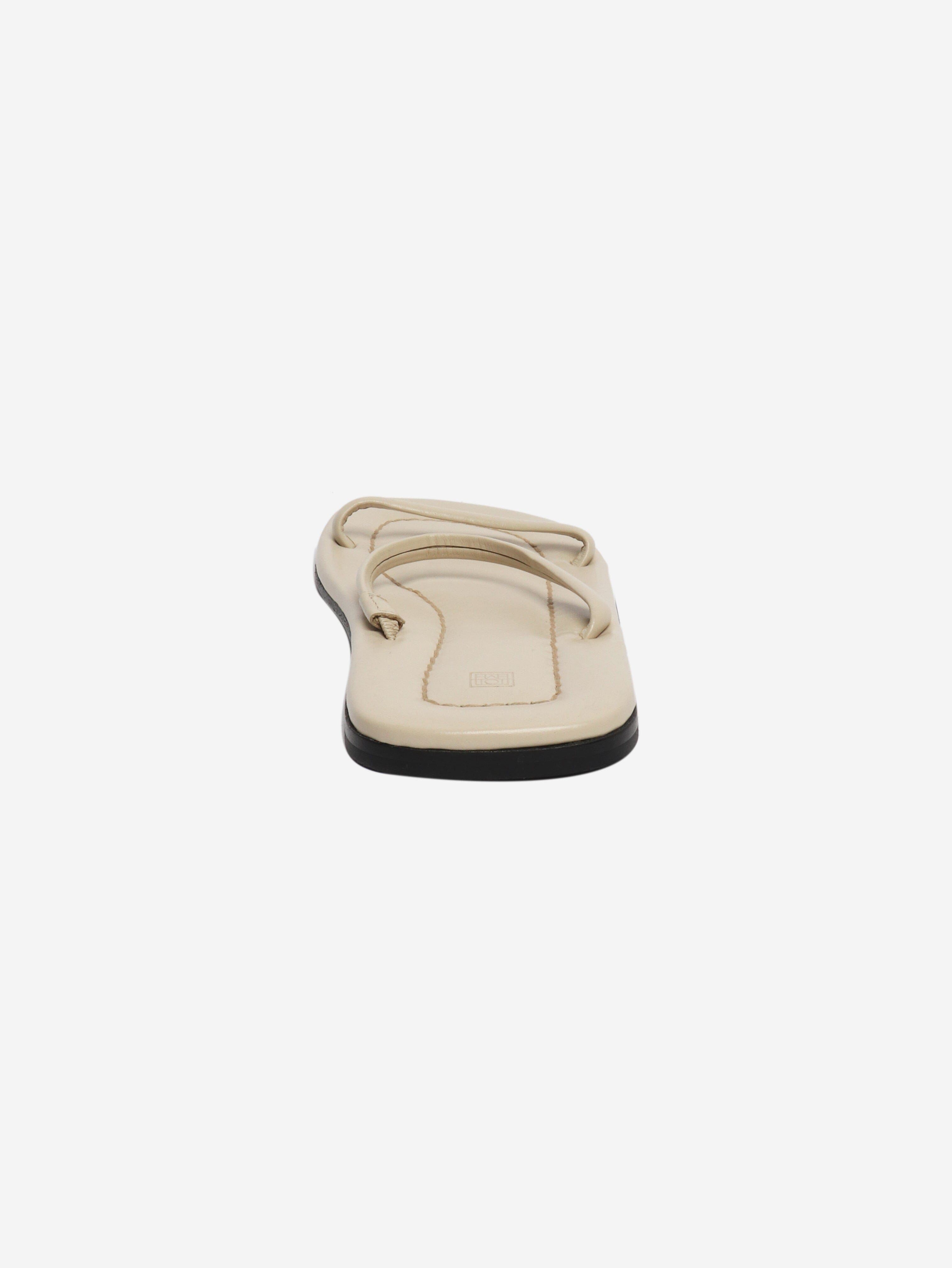 Cream leather sandals - size EU 39 Flat Sandals Toteme 