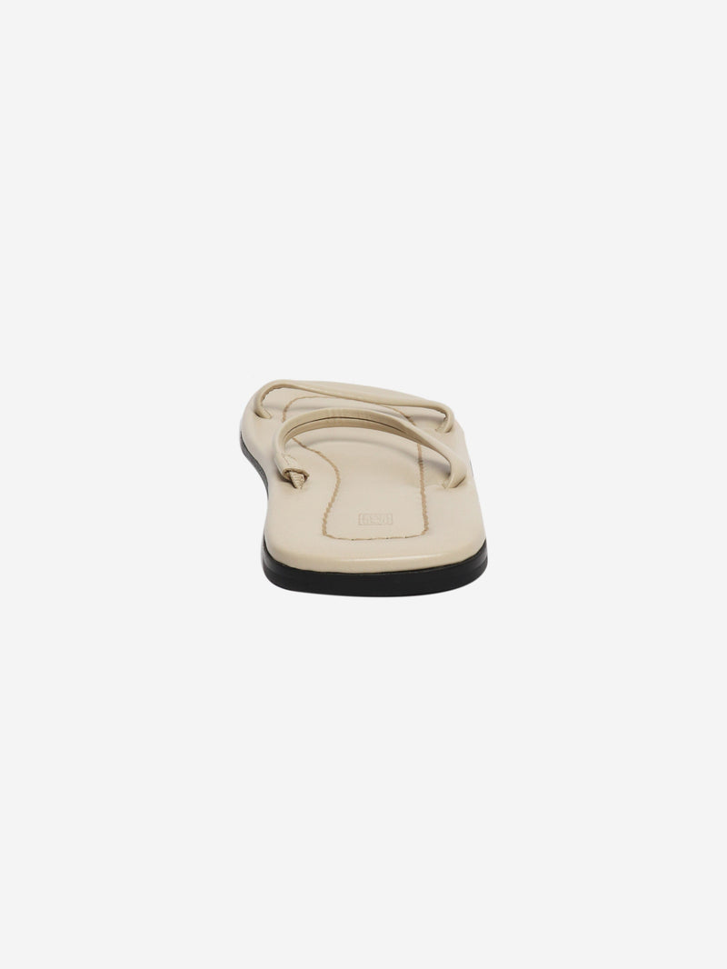 Cream leather sandals - size EU 39 Flat Sandals Toteme 