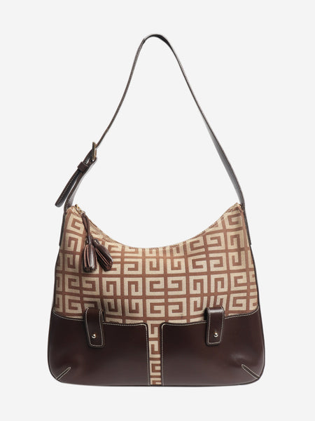 Brown canvas Hobo bag product image