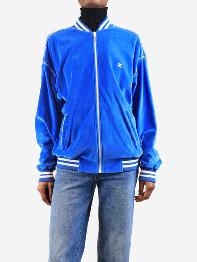 Blue velvet track jacket - size XS Coats & Jackets Celine 
